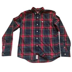 Abercrombie kids youth size large 15/16 tartan plaid long sleeve shirt
